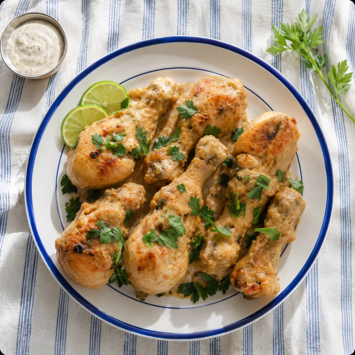 Chicken Drumsticks with creamy sauce