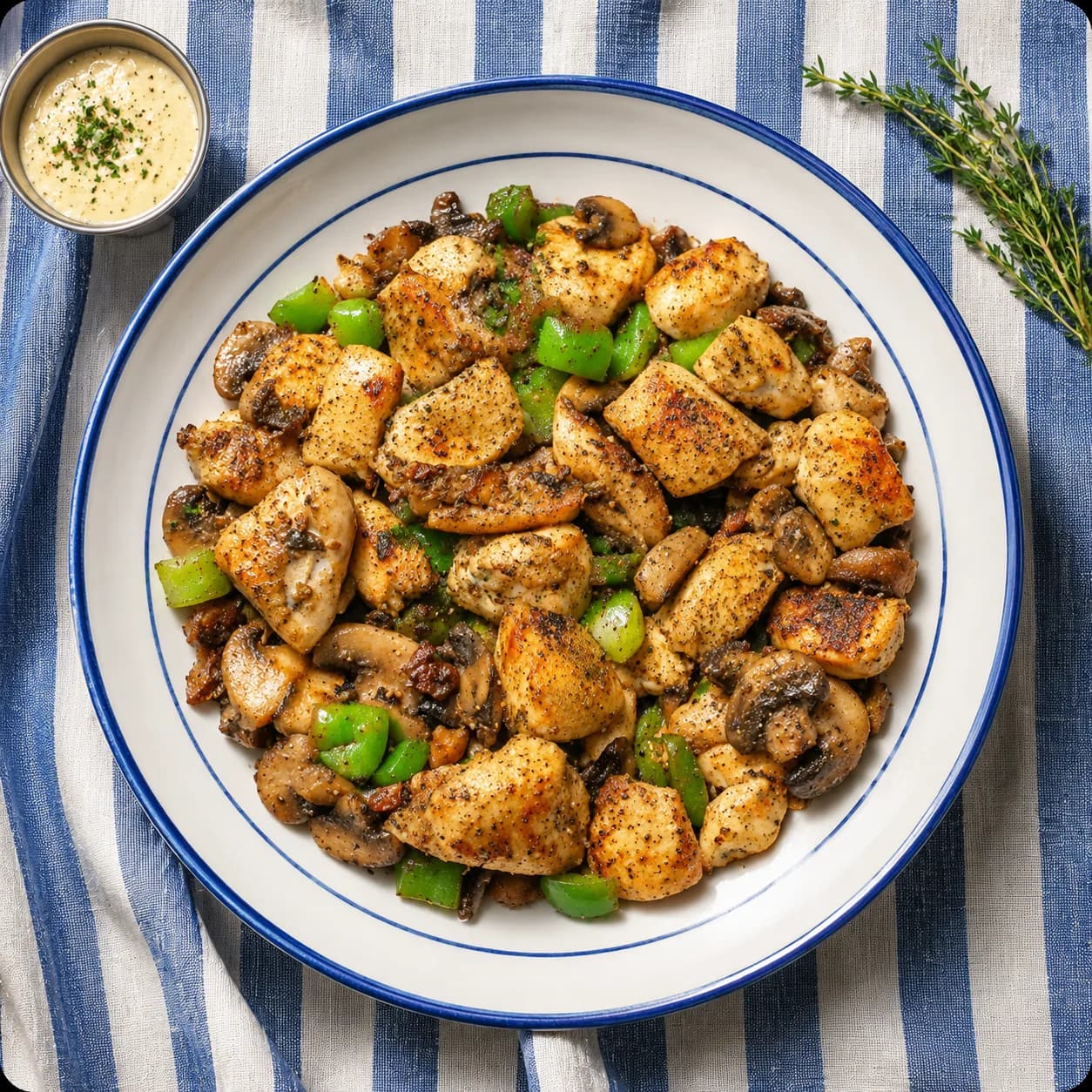 Chicken with garlic mushroom