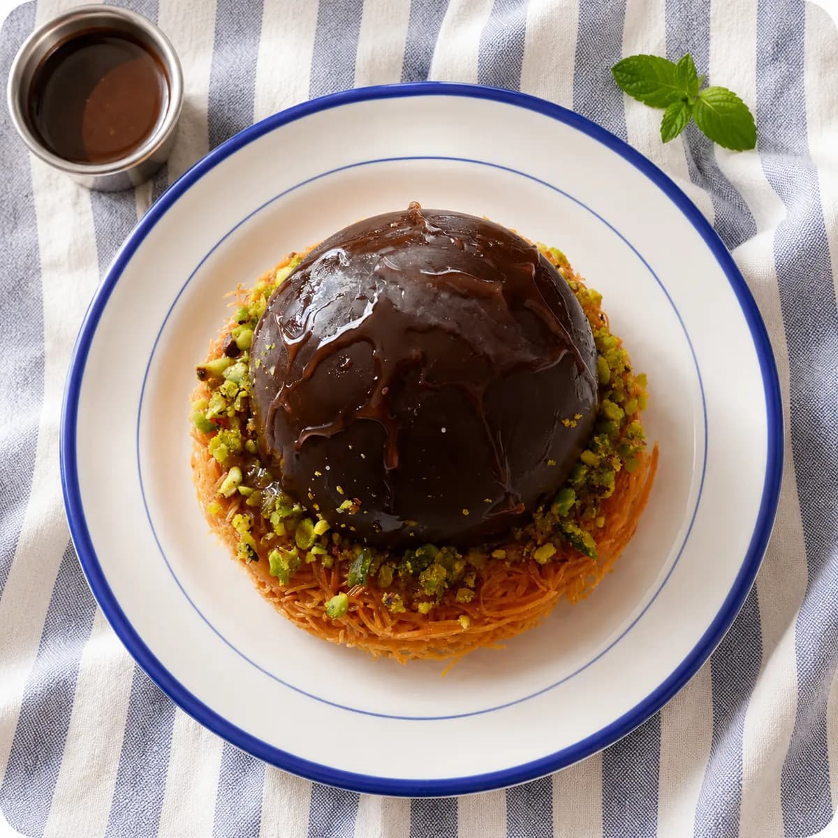 Chocolate dome kunafa