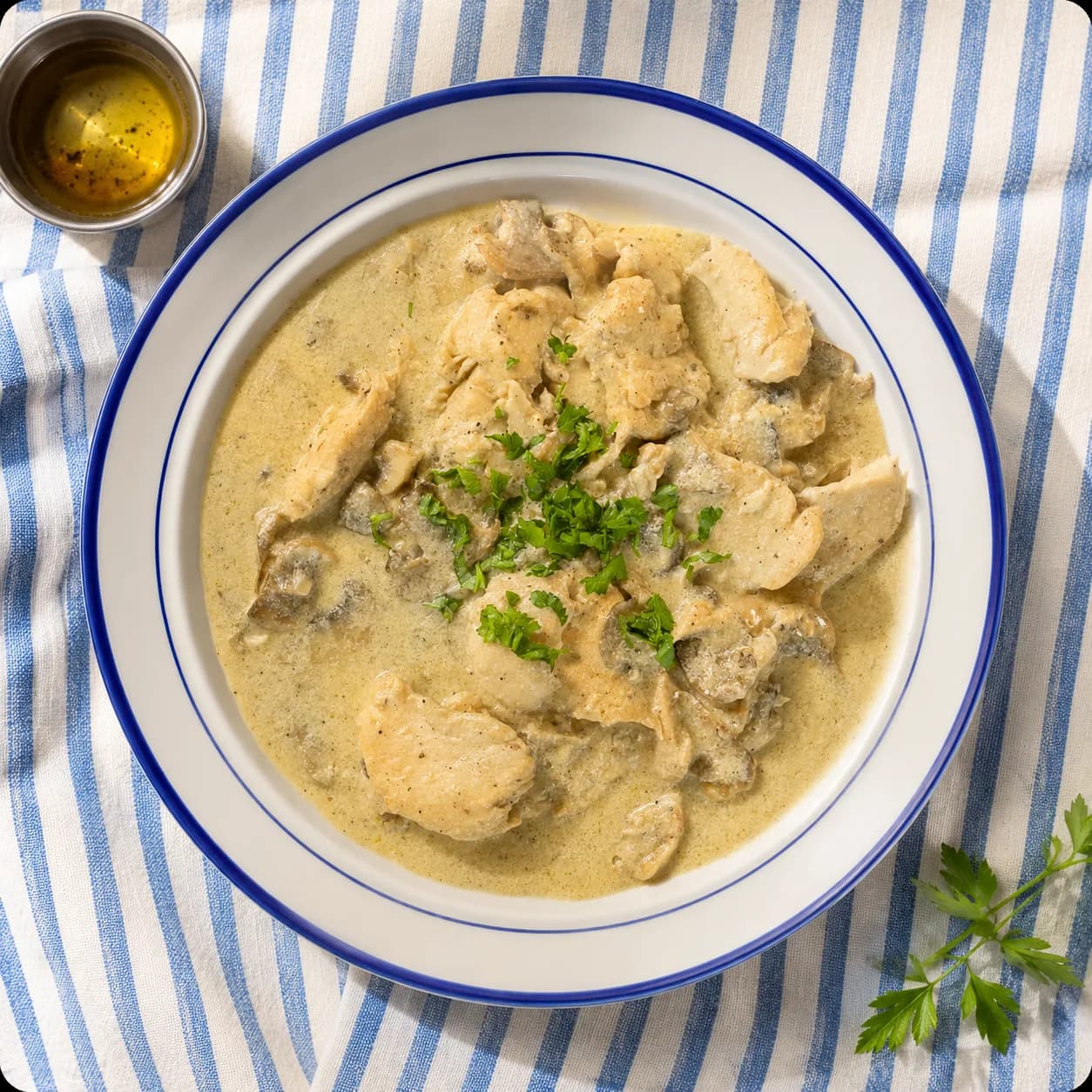 Veal piccata with Mushrooms
