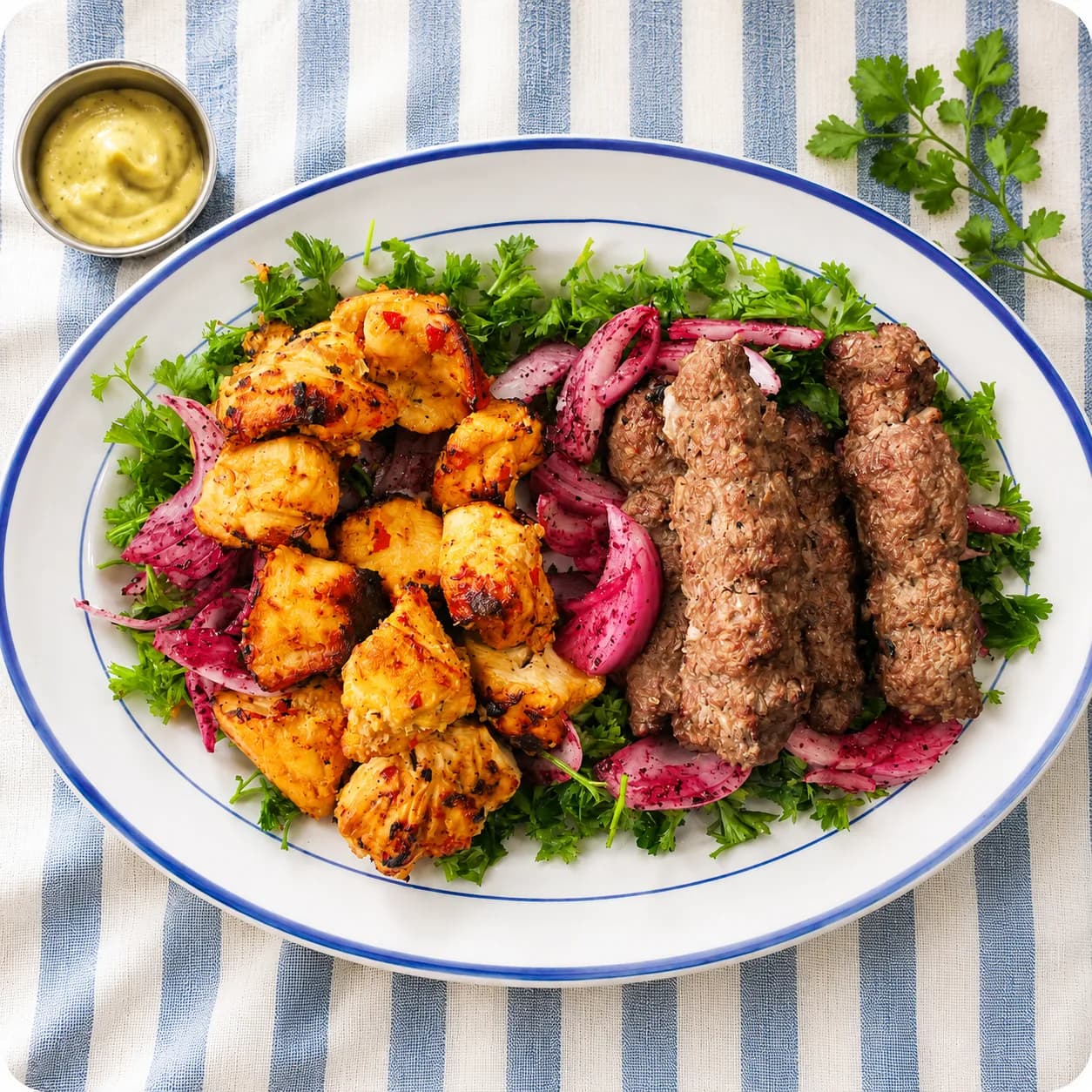 Lamb kabab and Kofta