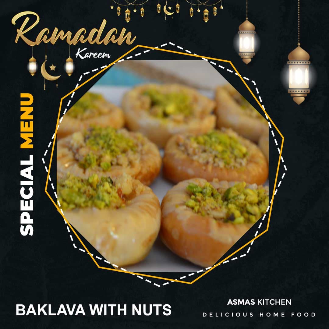 Baklava with nuts