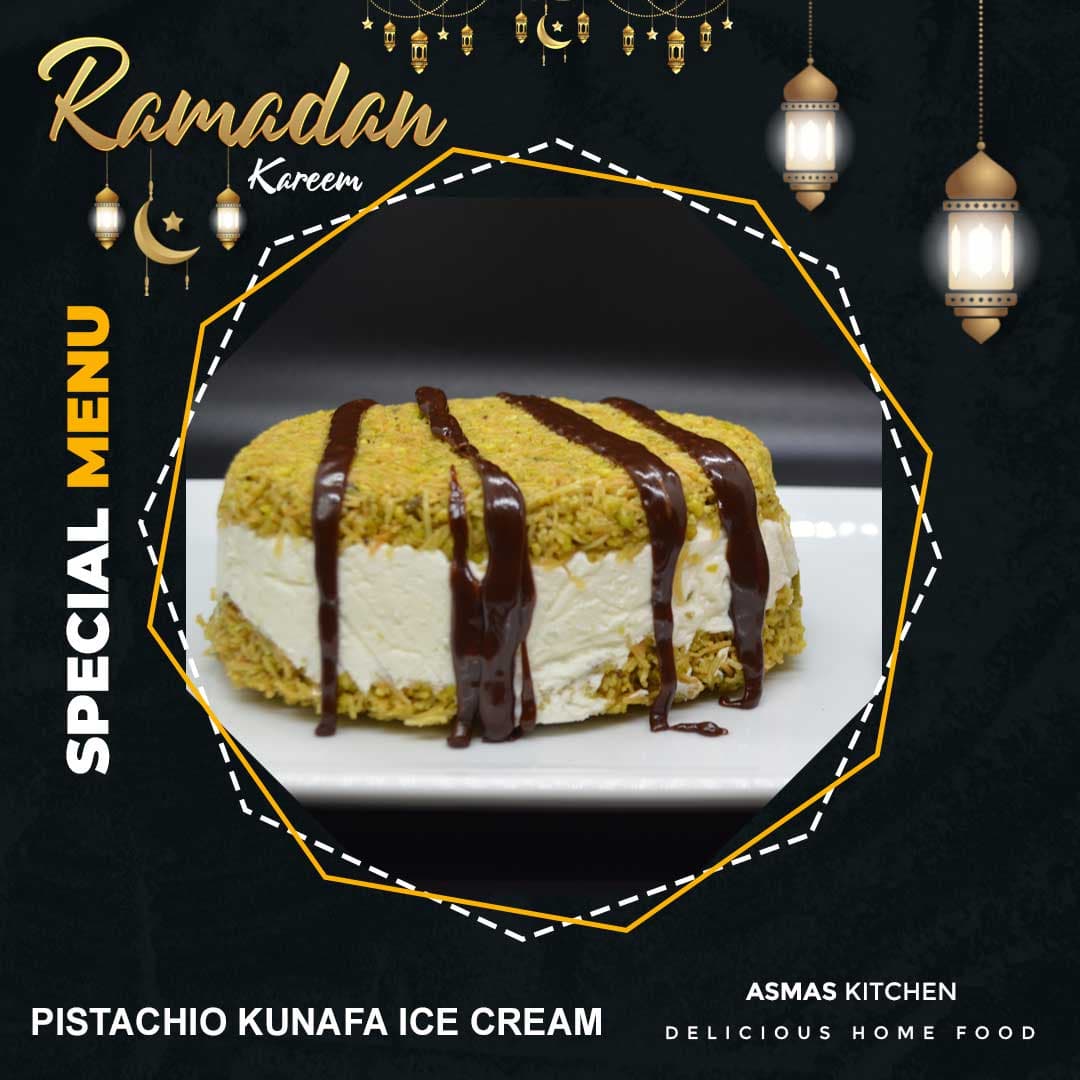 pistachio kunafa ice cream