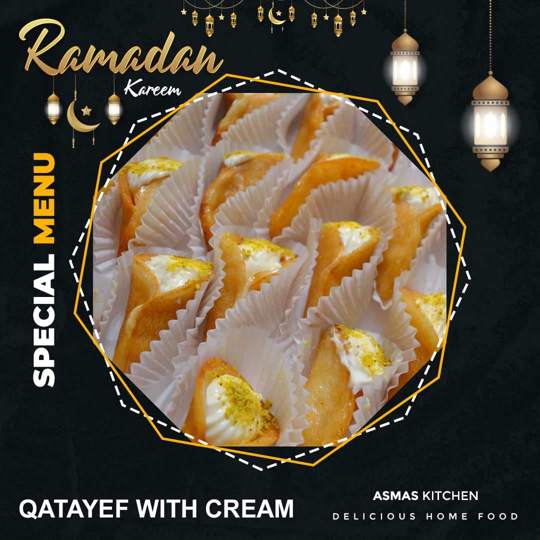 Qatayef with cream
