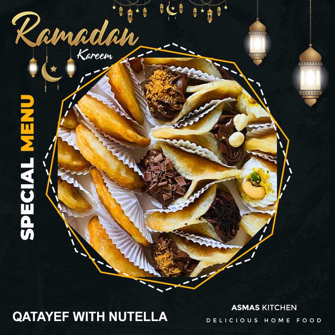 Qatayef with Nutella