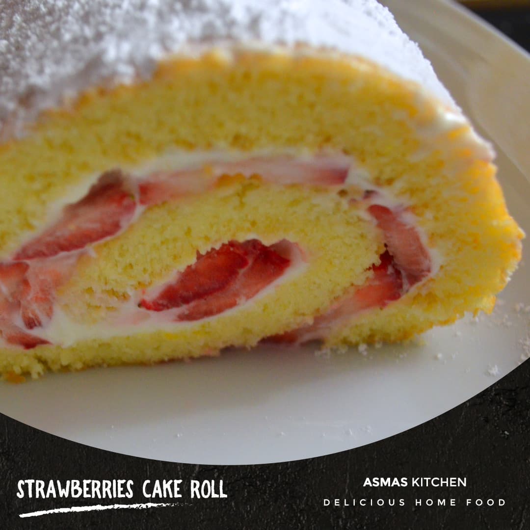 STRAWBERRIES CAKE ROLL photo