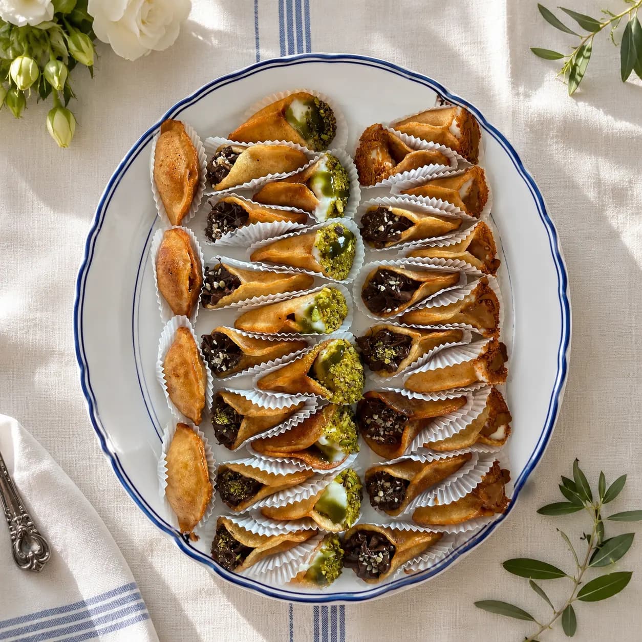 Roast chicken wedding platter with white roses